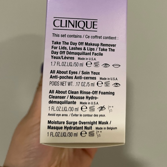 Clinique skincare 4 pc set New in box!makeup remover/cleanser/eye cream/mask GWP - Picture 5 of 7